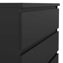Wyld Haus Budapest Matt Black Tall Chest Of Drawers With 5 Smooth-Glide Drawers - thumbnail 5