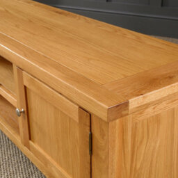 The Furniture Market Cheshire Oak Large Widescreen Tv Stand Unit Up To 80 Tv Size - thumbnail 5