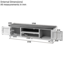 The Furniture Market Cheshire Oak Large Widescreen Tv Stand Unit Up To 80 Tv Size - thumbnail 6