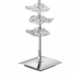 Luminosa Lighting Luminosa Akira Table Lamp 2 Light E27, Polished Chrome With Cream Shade - thumbnail 3