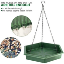 Geezy Bird Feeder & Bird Bath 2 In 1 Hanging Bird Feeding Tray And Bath Outdoor - thumbnail 6