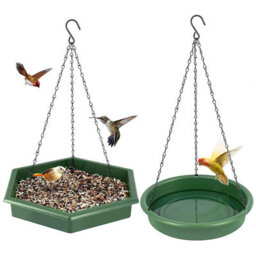 Geezy Bird Feeder & Bird Bath 2 In 1 Hanging Bird Feeding Tray And Bath Outdoor - thumbnail 2