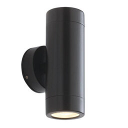 Luminosa Lighting Luminosa Odyssey Outdoor Wall Ip65 7W Satin Black Paint & Clear Glass 2 Light Dimmable Ip65 - Gu10