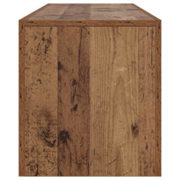 Berkfield Modern Tv Cabinet With Led Lights Old Wood 140X36.5X40 Cm Engineered Wood - thumbnail 8