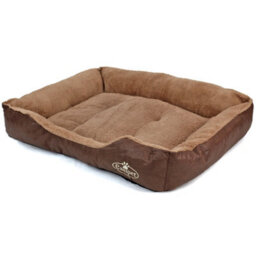 Actiaspet Brown Faux Leather Dog Bed Large - thumbnail 5