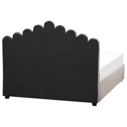 Beliani Ottoman Bed Velvet Vincennes 160 X 200 Cm (Eu King Size) Taupe - thumbnail 8