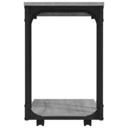 Berkfield Industrial Side Table With Wheels Grey Sonoma 50X35X55.5Cm Engineered Wood - thumbnail 6