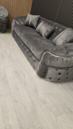 Ambassador Grey Velvet Gold Accent 3  2  1 Seater - thumbnail 4