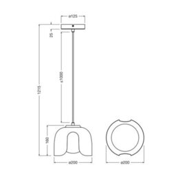 Osram Decor Corolle Pendant Ceiling Light E27 Red - thumbnail 6
