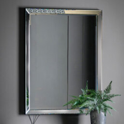 Agenzia 14 Large Venetian Art Deco Glass Framed Wall Mirror 112Cm X 86Cm - thumbnail 1