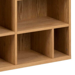 Wyld Haus Thallo Oak 3-Door Asymmetrical Large Bookcase, 11 Shelves, 1800X900X300mm - thumbnail 8