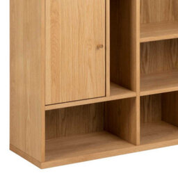Wyld Haus Thallo Oak 3-Door Asymmetrical Large Bookcase, 11 Shelves, 1800X900X300mm - thumbnail 7