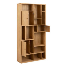 Wyld Haus Thallo Oak 3-Door Asymmetrical Large Bookcase, 11 Shelves, 1800X900X300mm - thumbnail 5