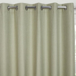 "Sundour Cosmos Blackout Ready Made Solid Colour Eyelet Curtains Green 46X72""" - thumbnail 2