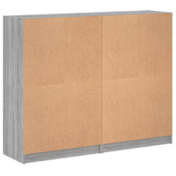 Berkfield Bookcase With Doors Grey Sonoma 136X37X109 Cm Engineered Wood - thumbnail 9