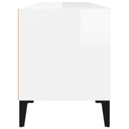 Berkfield Tv Cabinet High Gloss White 100X34.5X44.5 Cm Engineered Wood - thumbnail 7