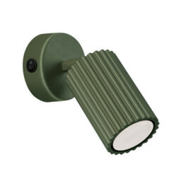 Sollux Lighting Karbon Aluminum Olive Green 1 Lights Minimalist Wall Light - thumbnail 1