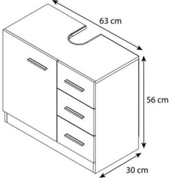 Vcm Wooden Bathroom Cabinet Zalo Xl Drawer - thumbnail 3