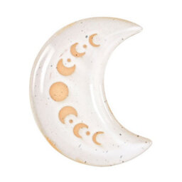 Something Different Moon Phases Ceramic Trinket Dish White (12Cm)