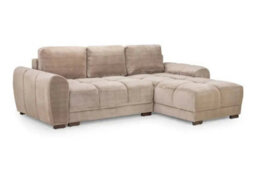 Darnall Azzuro Grey Universal Corner Sofa Bed In Grey, Mocha And Cream Colours - thumbnail 1