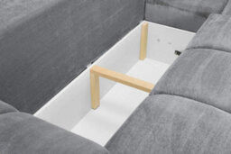 Darnall Azzuro Grey Universal Corner Sofa Bed In Grey, Mocha And Cream Colours - thumbnail 7