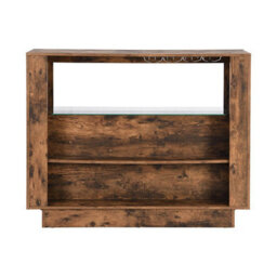 Furniture in Fashion Fiesta Wooden Bar Table Unit In Rustic Oak With Led Lights - thumbnail 8