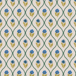 Joules Trellis Floral Cream Gold Wallpaper - thumbnail 2