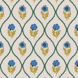 Joules Trellis Floral Cream Gold Wallpaper - thumbnail 4