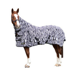 Hy Stormx Original Zebra Print Fly Rug Black/white (6Ft 3In) - thumbnail 1