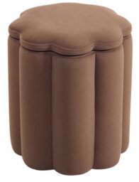 Nordlys Brown Velvet Living Room Pouf With Storage Countryside Style Living Room - thumbnail 2