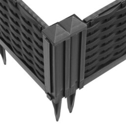 Berkfield Elegant Garden Planter With Pegs Black 42.5X42.5X28.5 Cm Pp - thumbnail 7