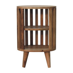 Wyld Haus Kaiula Double Shelf Bedside Table In Oak Mango Wood - thumbnail 2