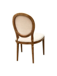 Aspect Furniture Set Of 2 Reiss French Country Solid Wood Dining Chairs, Beige Linen - thumbnail 6