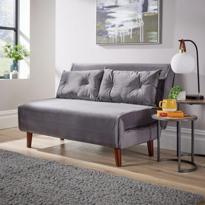 Home Source Morella Grey 2-Seater Double Sofa Bed - image 1
