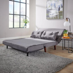 Home Source Morella Grey 2-Seater Double Sofa Bed - thumbnail 2