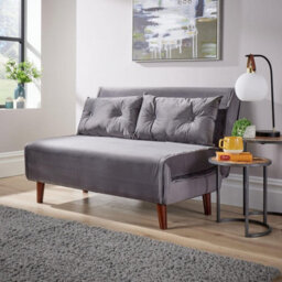 Home Source Morella Grey 2-Seater Double Sofa Bed - thumbnail 1
