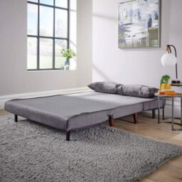 Home Source Morella Grey 2-Seater Double Sofa Bed - thumbnail 5
