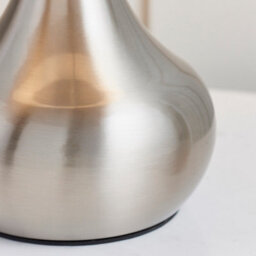Anson Lighting Leahurst Table Light Finished In Satin Nickel Plate And Grey Fabric - thumbnail 2
