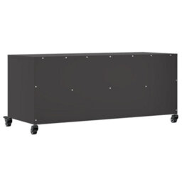 Berkfield Tv Cabinet Black 100.5X39X43.5 Cm Steel - thumbnail 8