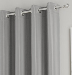 Enhanced Living Nightfall Plain Supersoft Grey Thermal Blockout Eyelet Curtains (Pair) - 66 X 72 Inch (168 X 183Cm) - thumbnail 3