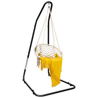 Costway Hammock Chair Stand Adjustable Swing Chair Stand With Heavy-Duty Metal Frame - image 1