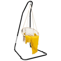 Costway Hammock Chair Stand Adjustable Swing Chair Stand With Heavy-Duty Metal Frame