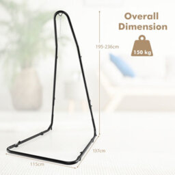 Costway Hammock Chair Stand Adjustable Swing Chair Stand With Heavy-Duty Metal Frame - thumbnail 2
