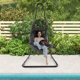 Costway Hammock Chair Stand Adjustable Swing Chair Stand With Heavy-Duty Metal Frame - thumbnail 5