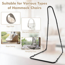Costway Hammock Chair Stand Adjustable Swing Chair Stand With Heavy-Duty Metal Frame - thumbnail 6