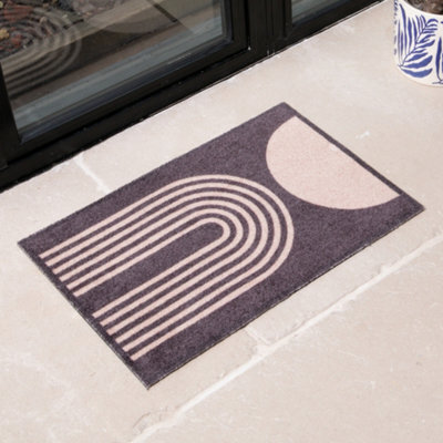 Artsy Doormats Brown Abstract Indoor Washable Doormat - image 1