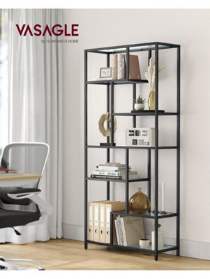 LEDREM Bookshelf, 6-Tier Tall Bookcase, Display Shelf, Plant Stand - image 1
