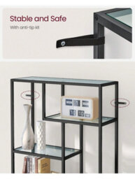 LEDREM Bookshelf, 6-Tier Tall Bookcase, Display Shelf, Plant Stand - thumbnail 4