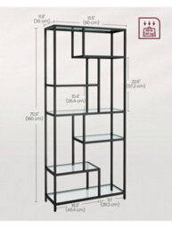 LEDREM Bookshelf, 6-Tier Tall Bookcase, Display Shelf, Plant Stand - thumbnail 5