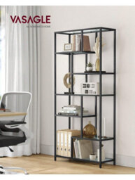 LEDREM Bookshelf, 6-Tier Tall Bookcase, Display Shelf, Plant Stand - thumbnail 1